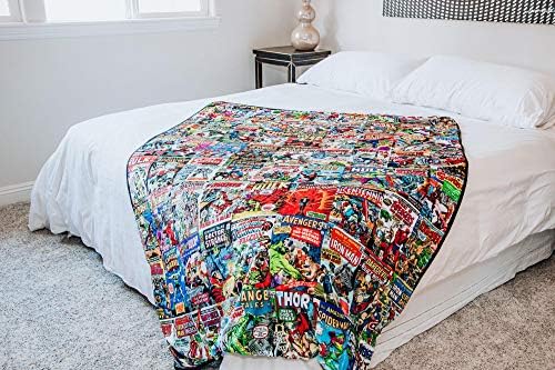מארוול קומיקס גדול גליז זורק שמיכה עם ספיידרמן, קפטן אמריקה, פנתר שחור, עוד | עיצוב בית חנוני גיבור